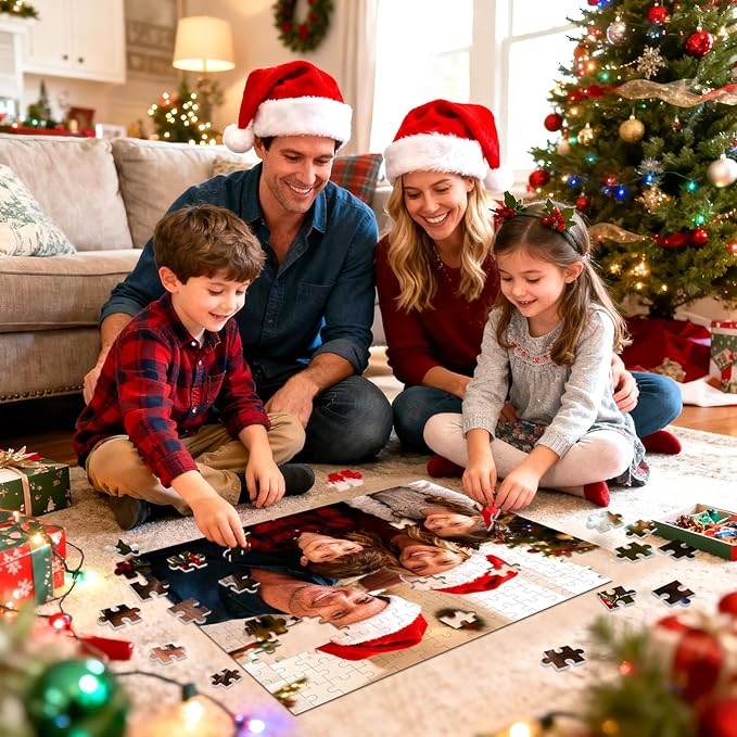 Custom Puzzles from Photos 300/500/1000 Piece - Personalized Jigsaw Puzzles for Adults & Kids with Picture & Text - Custom Family, Friends, Wedding, Graduation, Christmas, Birthday Gift