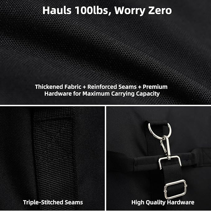 NOELIFE Carry Bag for Blackstone 22 inch Tabletop Griddle with Hood Lid, Reinforced Hardware & Rip-Proof Heavy Duty Fabric, Outdoor BBQ Grill Carrying Case, Black (Bag Only)