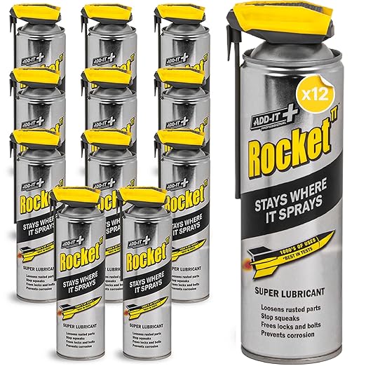 Super Tube Lubricant Spray, 15.2 fl oz (Pack of 12) – Penetrating Oil & Anti-Corrosion Spray for Rusted Bolts, Tools, Bikes & Garden Equipment, Water-Resistant Protective Coating