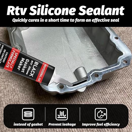 RTV Silicone Gasket Maker, High Temp Silicone Resist Oil, Anti-Freeze RTV Silicone Sealant for Engines, Gearboxes, Pumps, Superchargers (Transparent, 170g)