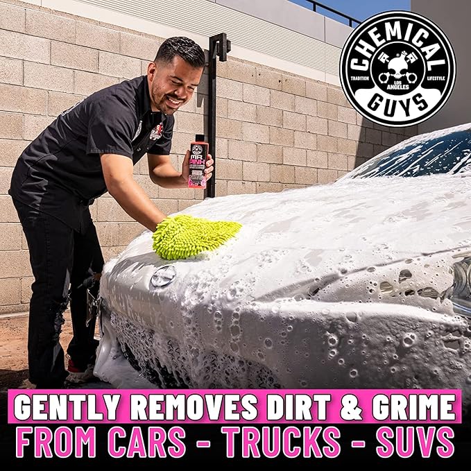 Chemical Guys Mr. Pink Car Wash Soap - 16 oz Super Suds Foaming Car Wash Soap for Cannon, Blaster, or Bucket Washing - pH Balanced, Safe on Wax, Sealant, Ceramic, and Clear Coat Finishes