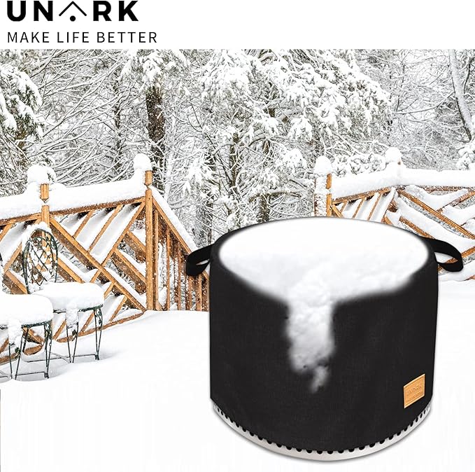 Round Fire Pit Cover For Yukon 27 Inch Yukon Fire Pit Cover, Heavy Waterproof Protective Yukon Fire Pit Accessories (Black)