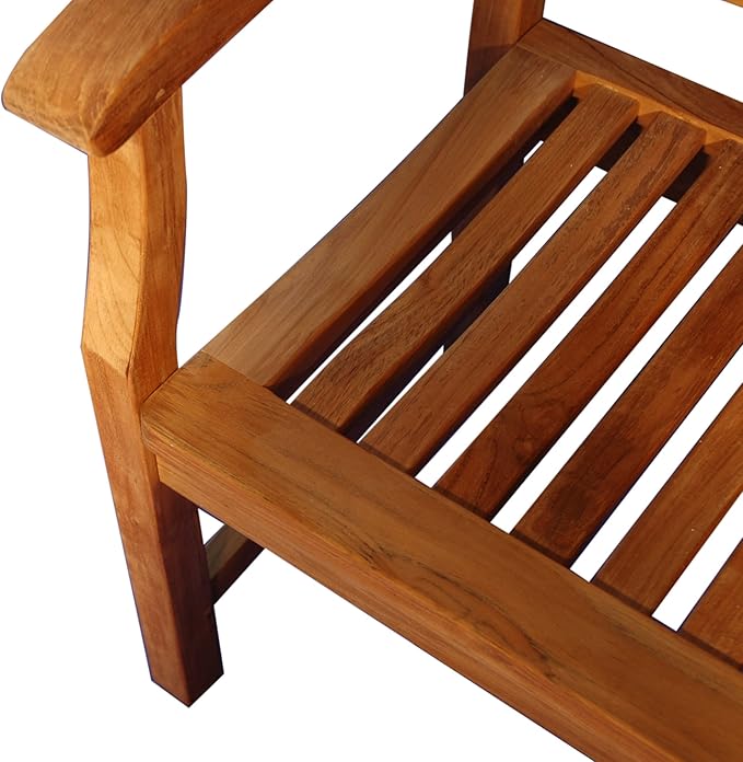 Teak Tisbury Bench Collection 5ft, Wooden Dining Bench, Outdoor Patio Bench, Premium Quality Outdoor Teak Bench for Park, Garden Entranceways