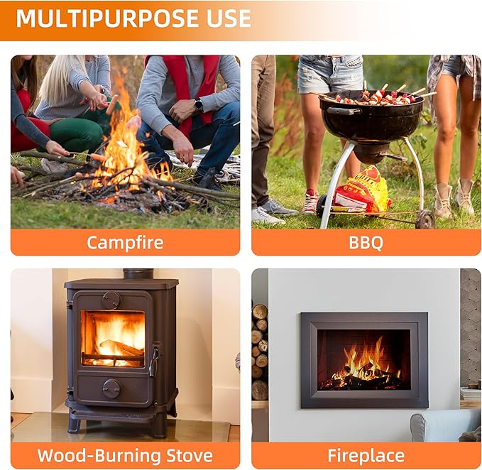 40 lbs Fatwood Fire Starter Sticks, 100% Natural Kindling Firewood Firestarter for Stoves, Pine Wood for Fireplaces, Campfires, Bonfires, Grill