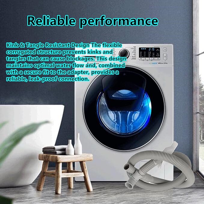 DC97-18682D Washer Drain Hose Assembly Replacement for Samsung Clothes Washer Drain Hose Compatible with DC97-18682B DC97-18682C DC97-18682E