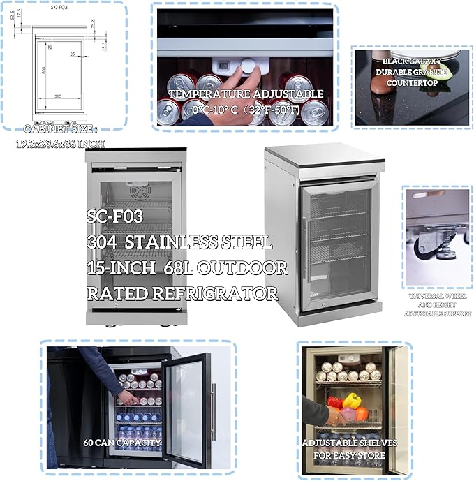 98 Inches 4-Burner 72000 BTU Deluxe Stainless Steel Propane Gas Outdoor Kitchen Bar Barbecue Island Grill, Wine Cooler Compact Refrigerator, Granite Countertops, Stainless Steel Sink, Silver