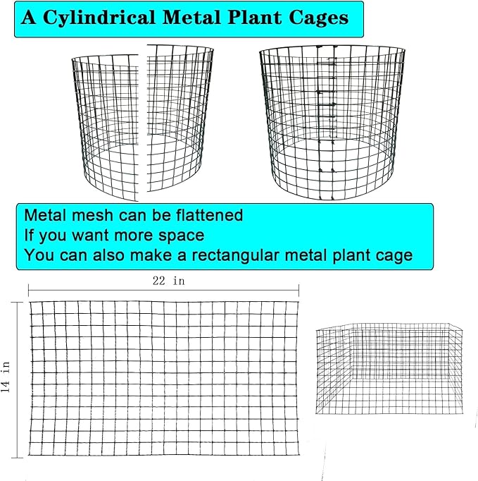 Heavy Duty Plant Protector from Animals - 15LB 14" H X 14" D Metal Mesh Plant Cage Covers - Sturdy Garden Bunny Barricades Chicken Wire Cloche for Plants Shrubs Vegetables Flowers 10 Packs