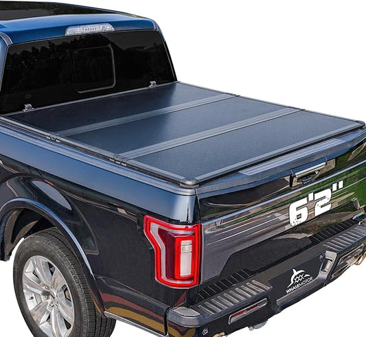 Hard Folding Truck Bed Tonneau Cover Compatible with Chevy Colorado & GMC Canyon 2015-2025 6.2 ft Long Box, Tri Fold Style