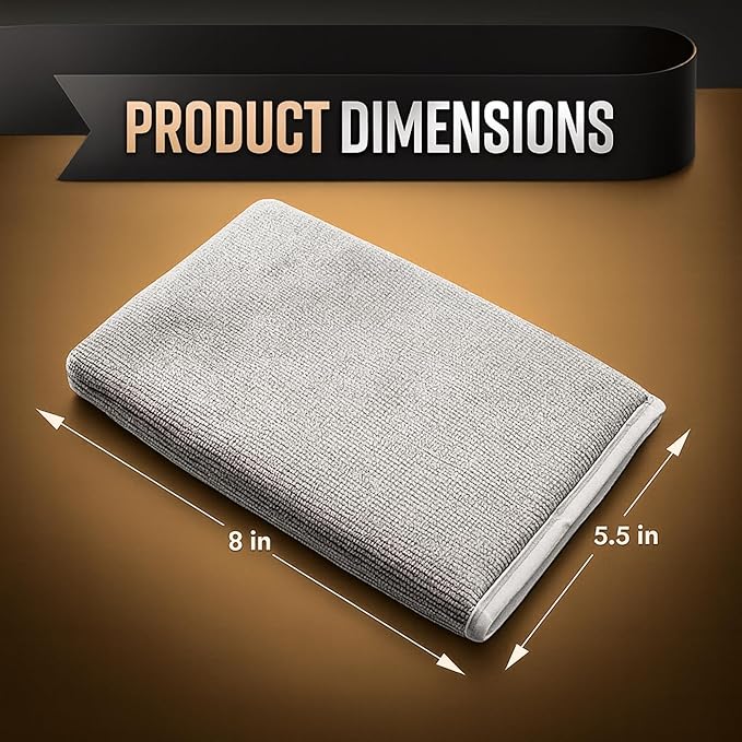 2-PC Medium Fine Clay Mitt Auto Detailing | Reusable, Scratch Free & Easy-Glide Clay Bar Mitt for Detailing | Clay Towel Gloves to Removes Sap/Tar/Contaminants | Safe on Paint, Glass & Wheels