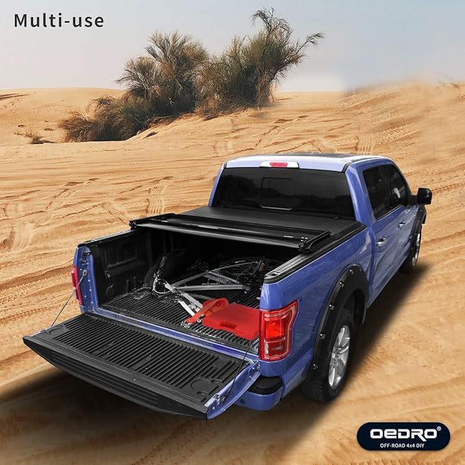 OEDRO Upgraded Soft Tri-fold Truck Bed Tonneau Cover Fits for Chevy Silverado 1500 & GMC Sierra 1500 2007-2013 with 5.8 Feet Bed