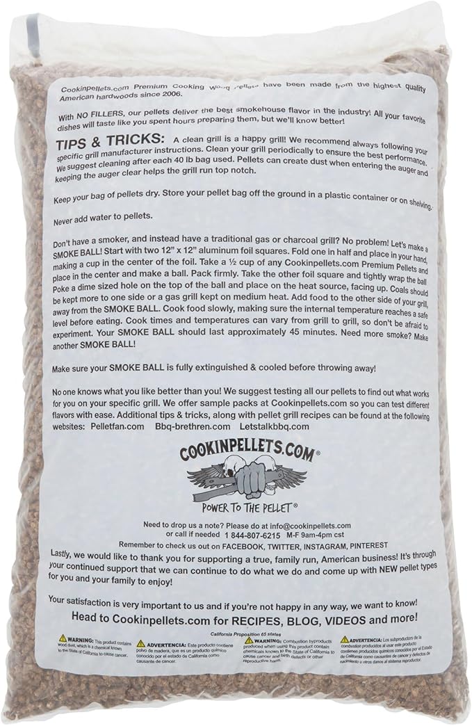 CookinPellets 40-Pound Longhorn Blend Premium Natural Grill Smoker Smoking Mesquite/Cherry/Maple Hardwood Wood Pellets, (3 Pack)