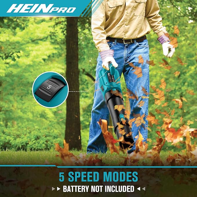 Cordless Leaf Blower Up to 500CFM Compatible with Makita 18V Battery (Tool Only), Electric Leaf Blower Cordless with 5 Speed Modes, Handheld Battery Powered Leaf Blowers for Lawn Care