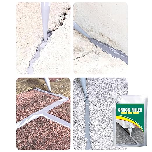 Concrete Crack Filler | 500ml Waterproof Sealant for Wall Floor Repair | Strong Adhesive Quick-Drying Leak Proof Paste for Concrete, Tile, Kitchen, Garage, Driveway, Corners, and Floors