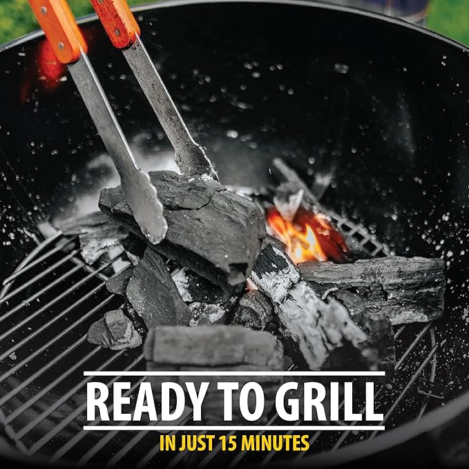 FOGO Brazilian Blend Hardwood Lump Charcoal, Natural, Large Sized Lump Charcoal for Grilling and Smoking, Restaurant Quality, 17.6 Pound Bag, 2-Pack