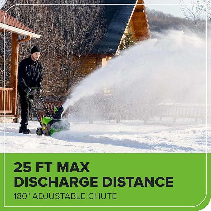 Greenworks 40V (75+ Compatible Tools) 16” Cordless Snow Blower, 5.0Ah Battery and Charger Included, SN40B410