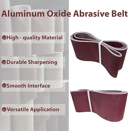6x89 Inch Sanding Belts, 12Pcs 80 Grit Aluminum Oxide Abrasive Belts Multi-Grit Assortment for Wood & Metal Sanding/Polishing(12, 6x89 In-80Grit)