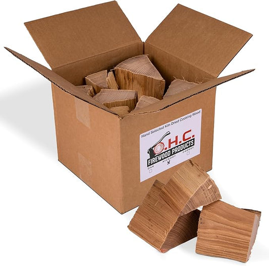 Kiln Dried Firewood, Oak Firewood, Safe, Consistent Cooking Wood, Hand-Selected Wood Chunks for Smoking Upto 12 Meals (Hickory)