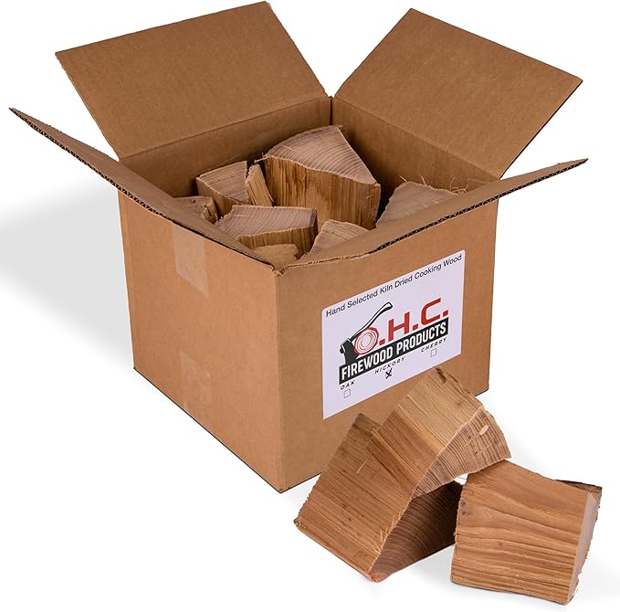 Kiln Dried Firewood, Oak Firewood, Safe, Consistent Cooking Wood, Hand-Selected Wood Chunks for Smoking Upto 12 Meals (Cherry)