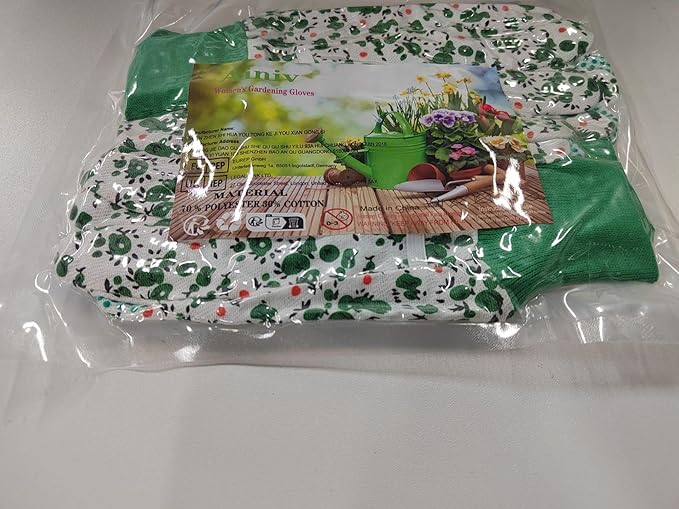 Ainiv Floral Gardening Gloves for Women/Ladies, Non-Slip Garden Work Gloves,Breathable Yard Work Glove Light Working Gloves