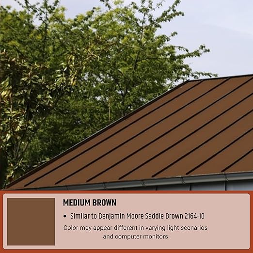 Liquid Rubber Color Waterproof Sealant - Elastomeric Roofing Coating for Flat or Slope Roofs & Foundations - DIY Paint & Leak Repair Membrane Compatible with Metal & Concrete - Medium Brown, 1 Quart