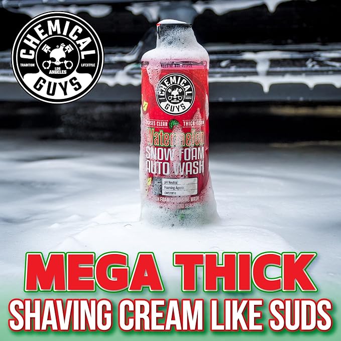 Chemical Guys Car Wash Soap for Foam Cannon or Bucket, Honeydew Snow Foam Car Wash Soap for Trucks, Motorcycles, RVs & More, Super Suds, Honeydew Scent - 64 oz (Half Gallon)