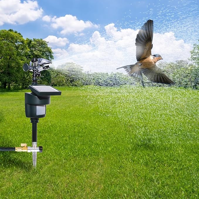 Solar Motion Activated Sprinkler to Deter Animal Cat, Birds, Dogs Repellent Outdoor Lawn Motion Sensor Water Sprinkler for Garden 2 Pack