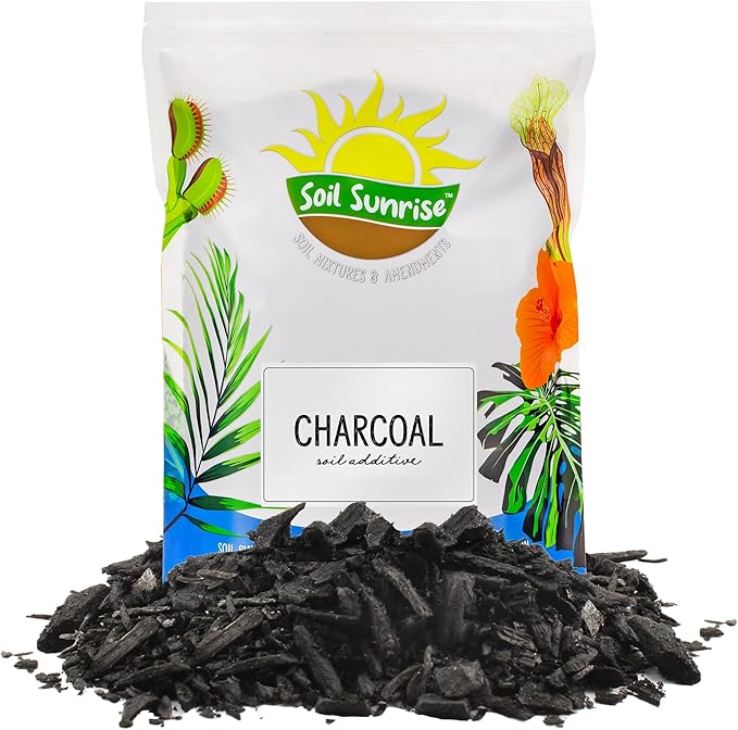 Soil Sunrise Horticultural Charcoal for Indoor Plants (24 Quarts) Hardwood Soil Additive for Orchids, Terrariums, and Gardening