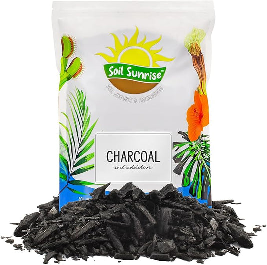 Soil Sunrise Horticultural Charcoal for Indoor Plants (24 Quarts) Hardwood Soil Additive for Orchids, Terrariums, and Gardening
