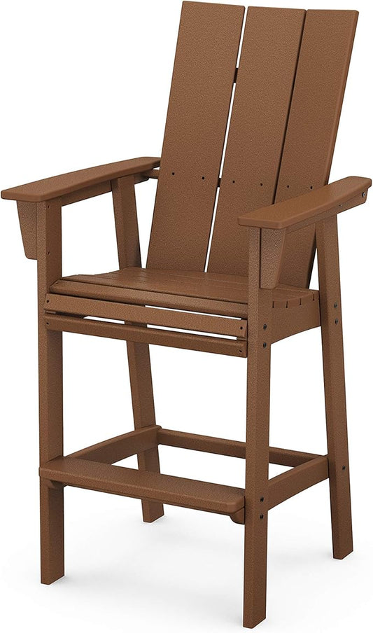 POLYWOOD® Modern Adirondack Bar Chair, Teak