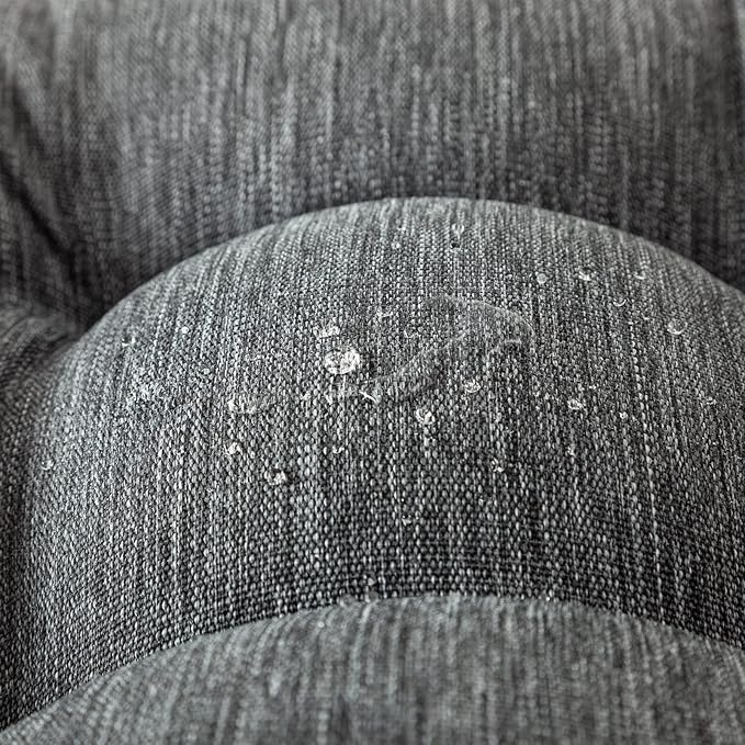 QILLOWAY Indoor/Outdoor Chaise Lounge Cushion,Spring/Summer Seasonal Replacement Cushions. (Charcoal Black/Grey)