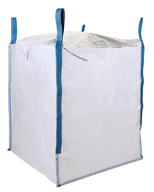 DURASACK Heavy Duty Builder's Bulk Bags 200-Gallon White Woven Polypropylene Contractor Trash Bags for Demo and Construction, Holds up to 2200 lbs, Flap Top, Pack of 3