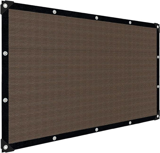 Sun Shade Cloth with Grommets,90% UV Protection Shade Fabric,Pergola Shade Cover Canopy Fence Privacy Screen Balcony,Brown Sunshades for Patio Pergola Garden Backyard Outdoor,Mocha-3x3FT