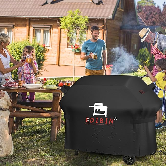 Grill Cover for Traeger Woodridge Pro Grill & Woodridge Elite Grill, BAC776 for Traeger TFB97JLH TFC97XLH Full Length Cover 600D Heavy Duty Waterproof,67" L x 27" W x 46" H
