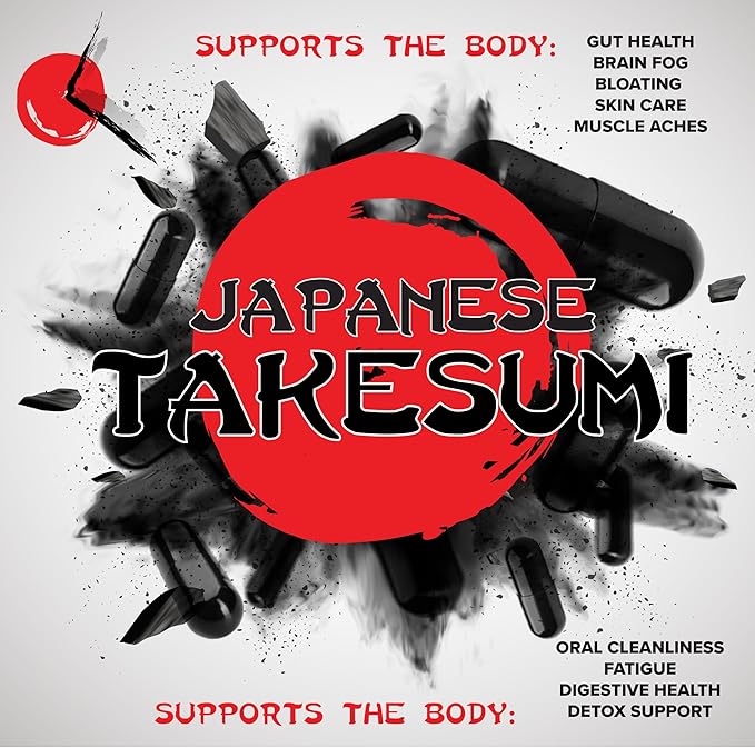 Takesumi Activated Charcoal - 2500mg Max Dose – Supreme Pure Activated Charcoal from Bamboo for Max Absorption, Detox & Gut Nutrition, Japanese Takesumi Activated Charcoal - 120 Vegetarian Capsules