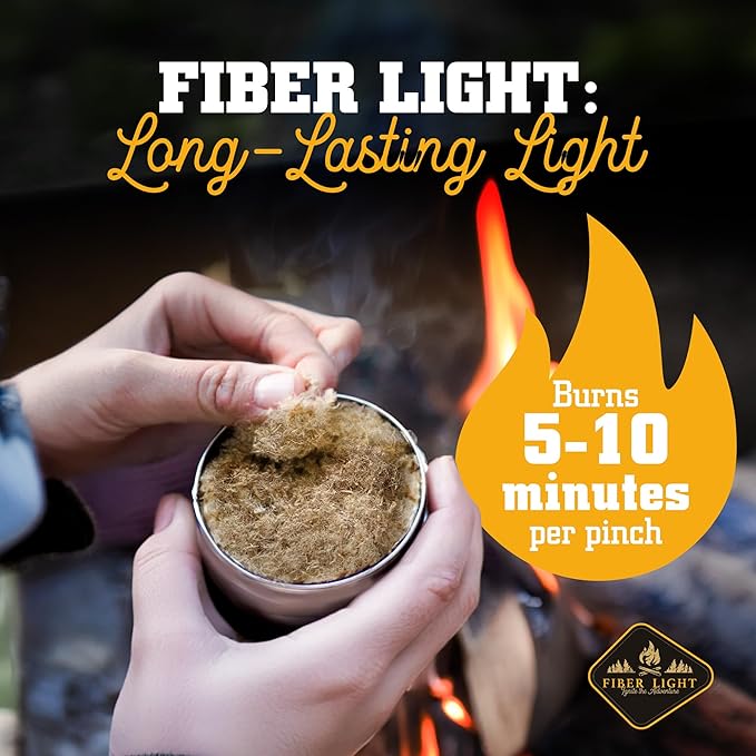 OUTDOOR ELEMENT Contour Feather Survival Knife + Natural Fire Starter Kit – VG10 Steel Fixed Blade with Ferro Rod, Hex Driver, Whistle & Waterproof Tinder Tin – Ultimate Camping & Survival Gear Set