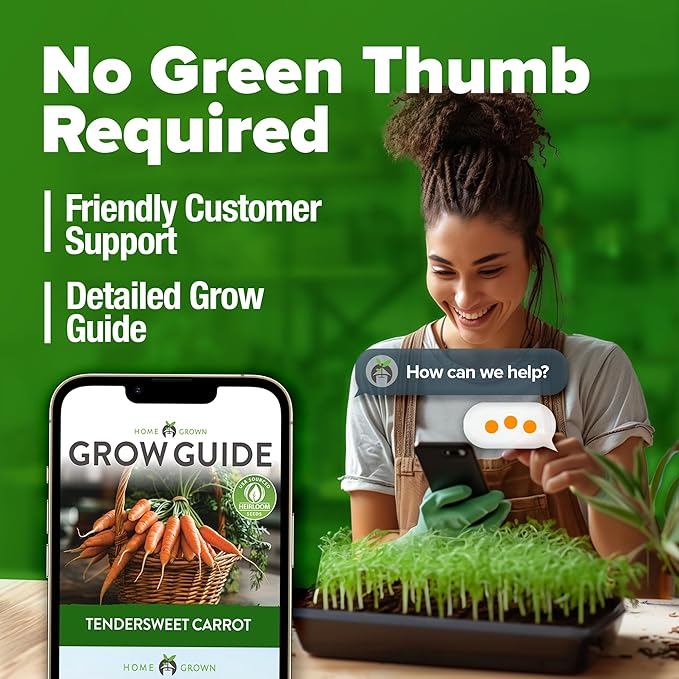 HOME GROWN Tendersweet Carrots Seeds 2 Pack - 6000 Non-GMO Heirloom Carrot Seeds for Planting Outdoors - High- (Daucus carota subsp. sativus)