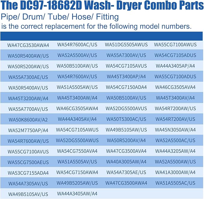 DC97-18682D Washer Drain Hose Assembly for samsung, Compatible with DC97-18682B DC97-18682C DC97-18682E