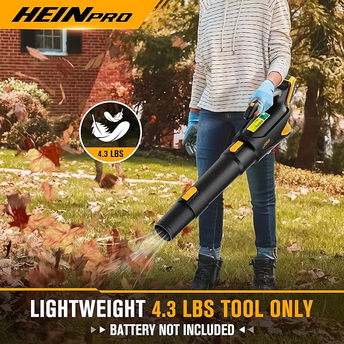 Cordless Leaf Blower 500CFM Compatible with DEWALT 20V Max Battery (Tool Only), Electric Leaf Blower Cordless with 5 Speed Modes, Lightweight Battery Powered Leaf Blowers for Lawn Care