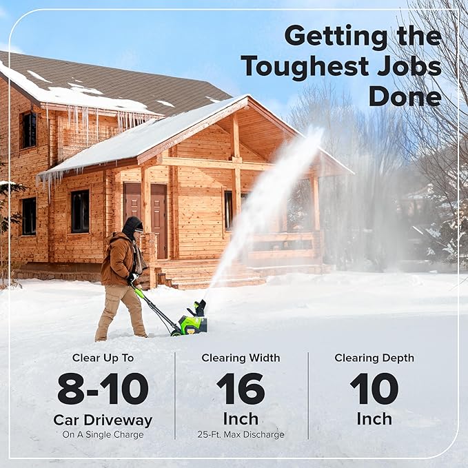 Greenworks 40V 16" Gen2 Snow Blower, Battery and Chargder not Included