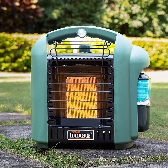 THE BOSS Propane Heater Indoor Small, 6000 BTU Portable Heater Outdoor Use Propane, Outdoor Space Heater for Camping