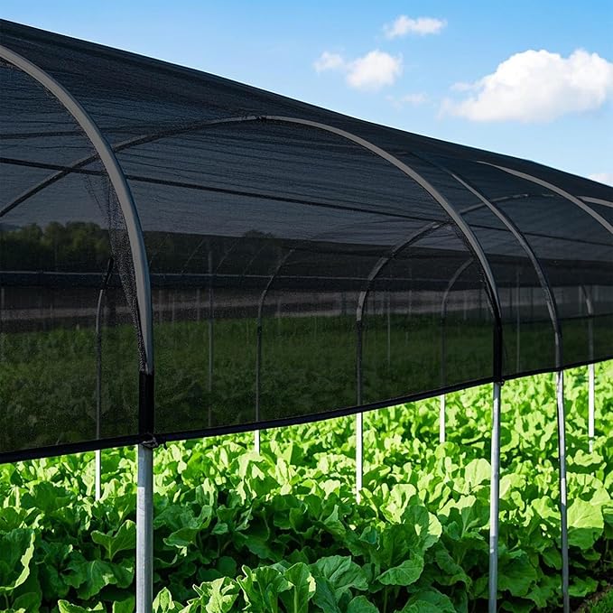 winemana Black Shade Cloth 70%, 5x20 FT Mesh Tarp - Garden Shade for Greenhouse, Patio, Vegetables, Plants Cover and Chicken Coops, Sun Shade Net for Outdoor Protection with Reinforced Grommets