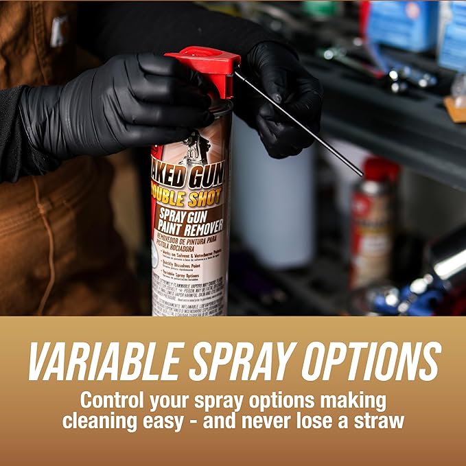KLEAN-STRIP Naked Gun Paint Remover for Spray Guns, Powerful Solvent & Waterborne Paint Gun Cleaner, 15 Ounce Aerosol