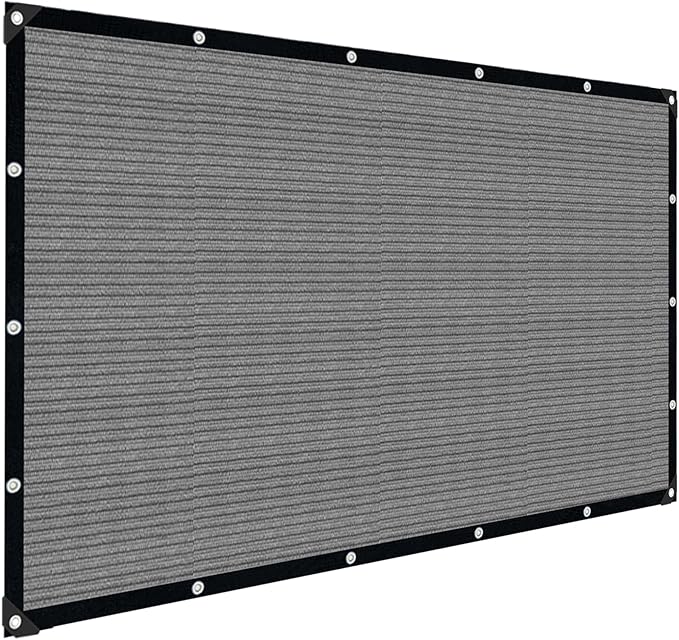 Grey Sun Shade Cloth,Pergola Shade Cover with Reinforced Grommets,90% Shade Fabric Fence Privacy Screen Balcony,Pergola Shade Cover Canopy Garden Carport Porch Deck Patio Shade Cover,10x10FT
