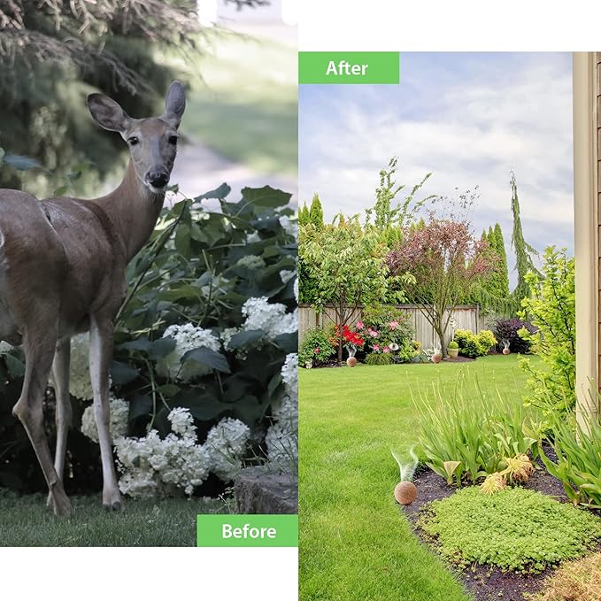 Deer Repellent 10 Pack Peppermint Oil Deer Scram Deer Stopper Balls Natural Deer Off Deer Deterrent for Outdoor Garden Yard Lawn to Keep Rabbit Deer Away from Plants