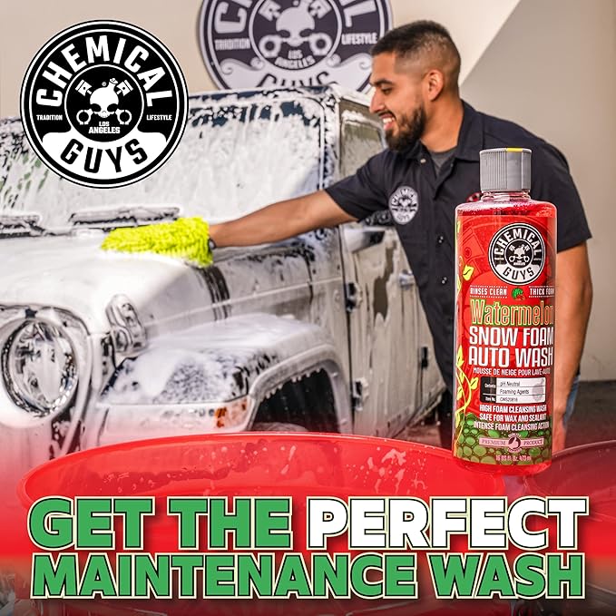 Chemical Guys Car Wash Soap for Foam Cannon or Bucket, Honeydew Snow Foam Car Wash Soap for Trucks, Motorcycles, RVs & More, Super Suds, Honeydew Scent - 64 oz (Half Gallon)