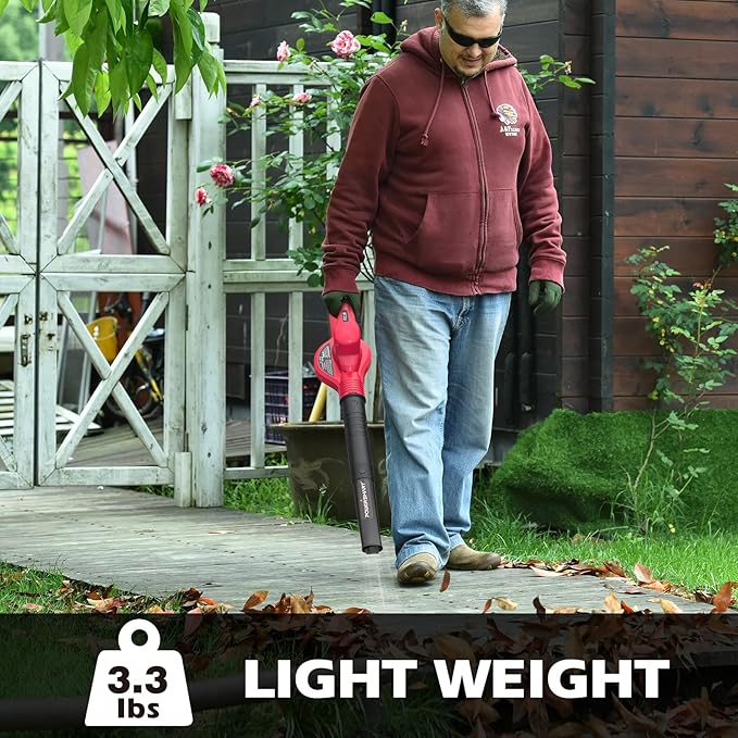 PowerSmart 20V Cordless Leaf Blower Tool Only, Lightweight & Portable Electric Blowers for Lawn Care, Gutter, Patio, Jobsite