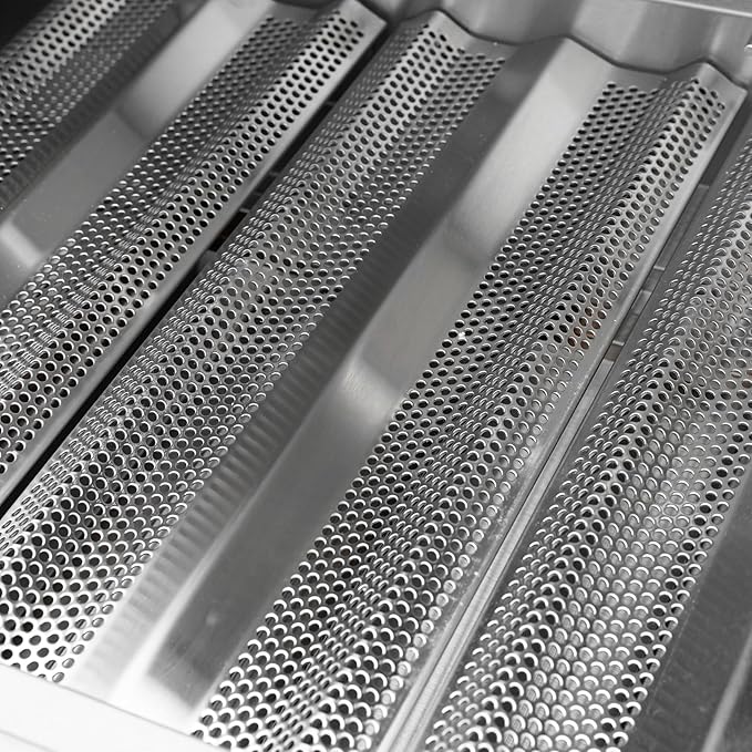 Hygrill 40-Inch Built In Grill for Liquid Propane, Stainless Steel Outdoor Kitchen 5-Burner Grill Head, Black