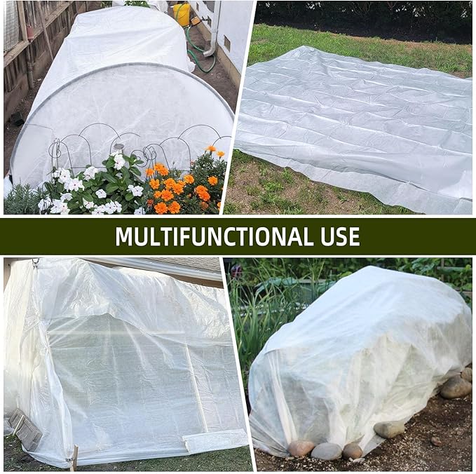 Plant Covers Freeze Protection, 10ft X 30ft Floating Row Cover 1.47 oz/yd² Fabric, Garden Frost Cloth Frost Blanket Plant Frost Covers for Outdoor Winter Frost/Sun Pest Protection - White