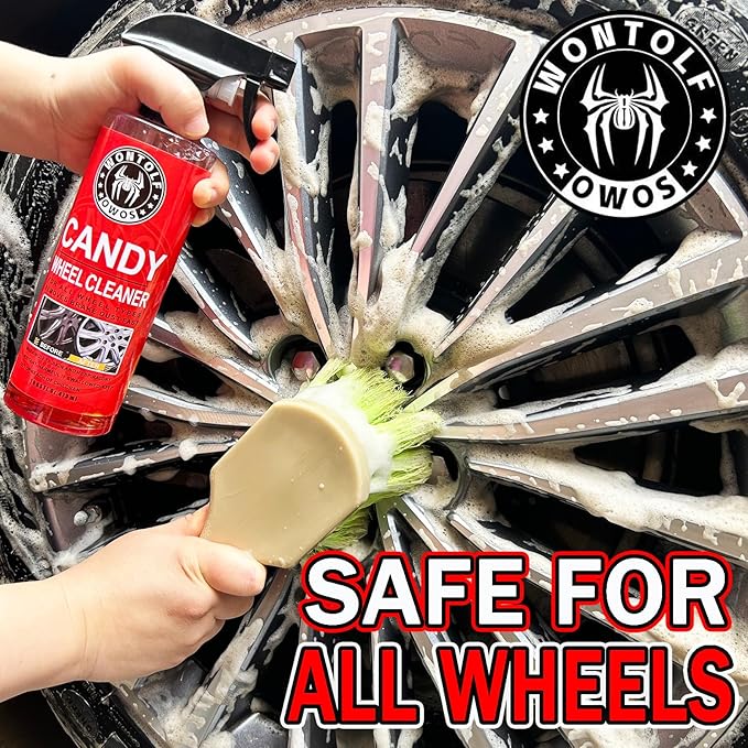 Wontolf Car Wash Kit with Car Wash Soap Shampoo, Interior Cleaner, Wheel Cleaner, Car Detailing Cleaning Care Kit for Cars Trucks RVs SUVs Motorcycles Detailing Cleaning