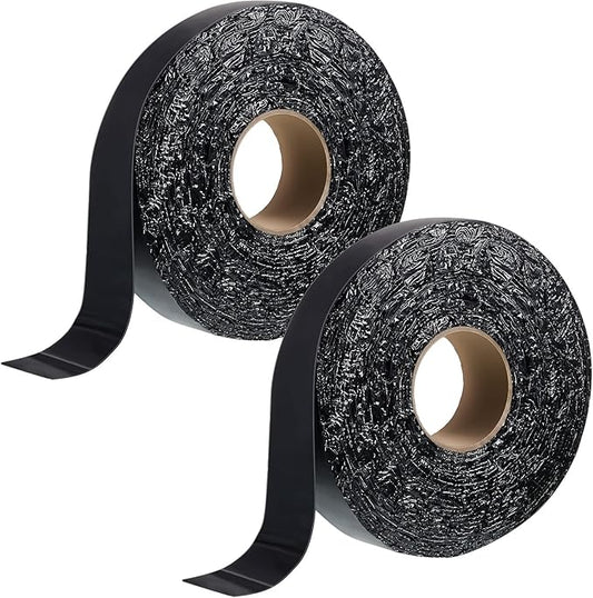 Fabbay 2 Rolls Asphalt Crack Filler Tape Asphalt Tape for Driveway Repair Joint and Crack Sealer for Tarmac Parking Lot Roof Cement Road, 50 Feet Each Roll (2 Inch)